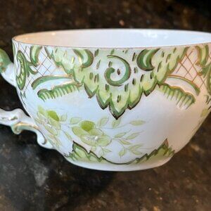 Antique Floral Fine porcelain Teacup by "Victoria Carlsbad Austria" 1891-1918